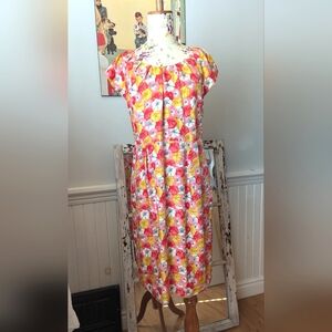 Boden Pink Sassy Floral 💯 Silk dress